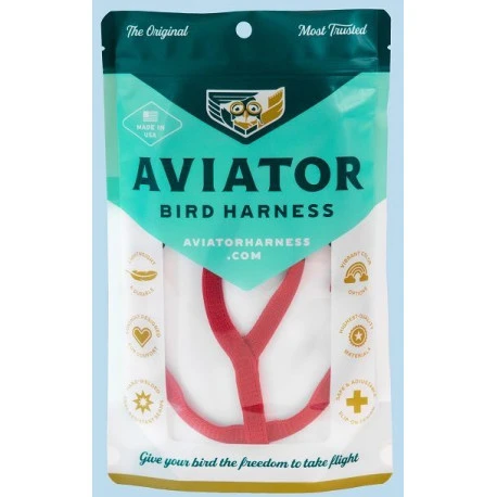 Harnais Pour Perruches Aviator - Petit/Rouge 3 Harnais Pour Perruches Aviator - Petit/Rouge
