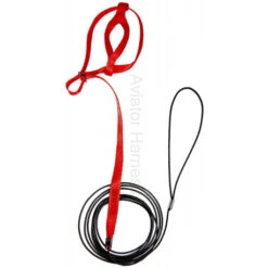 Harnais Pour Perruches Aviator - Mini/Rouge -Produits Pour Oiseaux harnais pour perruches et perroquets aviator minirouge 2
