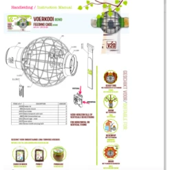 Mangeoire Lona "Voerkooi V20" - Vert - 36x22cm -Produits Pour Oiseaux mangeoire lona voerkooi v20 vert 1
